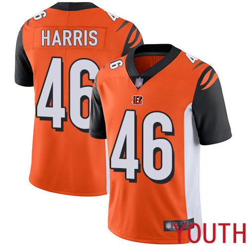 Cincinnati Bengals Limited Orange Youth Clark Harris Alternate Jersey NFL Footballl #46 Vapor Untouchable->youth nfl jersey->Youth Jersey